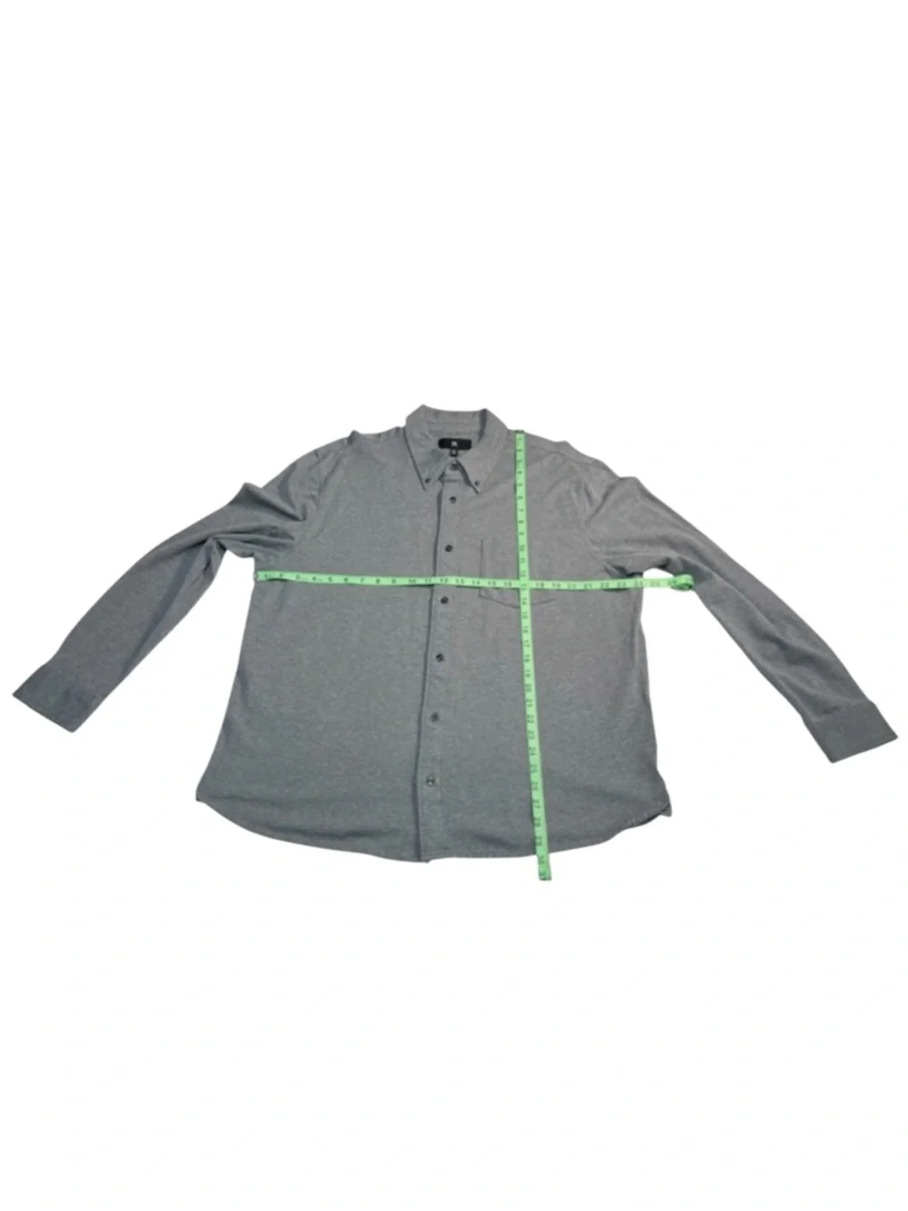 Banana Republic Gray Cotton Button Down Shirt Long Sleeve Mens Size XL Casual